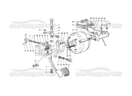 a part diagram from the Ferrari 246 Dino (1975) parts catalogue