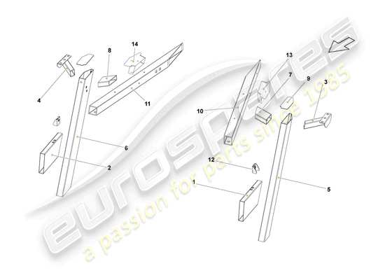 a part diagram from the Lamborghini Gallardo Coupe (2007) parts catalogue