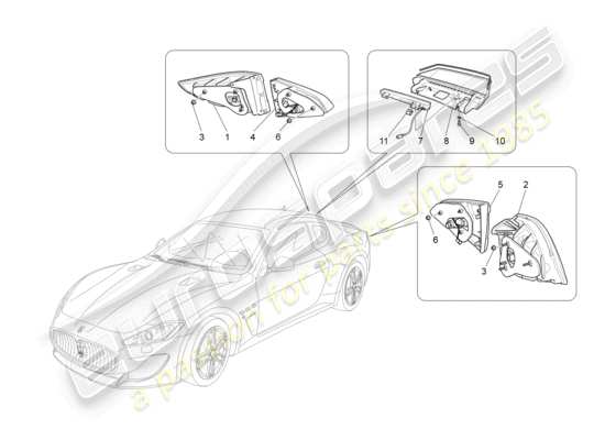 a part diagram from the Maserati Granturismo MC Stradale (2011) parts catalogue