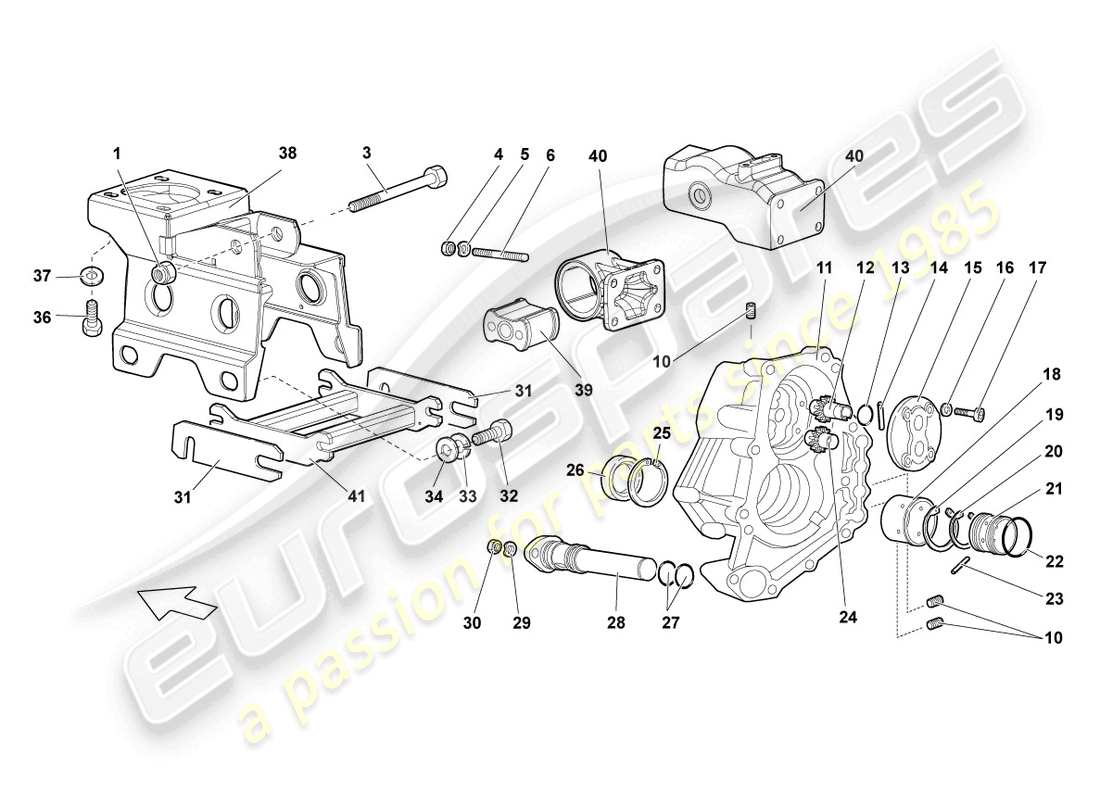 Lamborghini Reventon LA POMPE À HUILE Diagramme de pièce