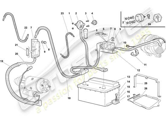 a part diagram from the Lamborghini Murcielago Coupe (2002) parts catalogue