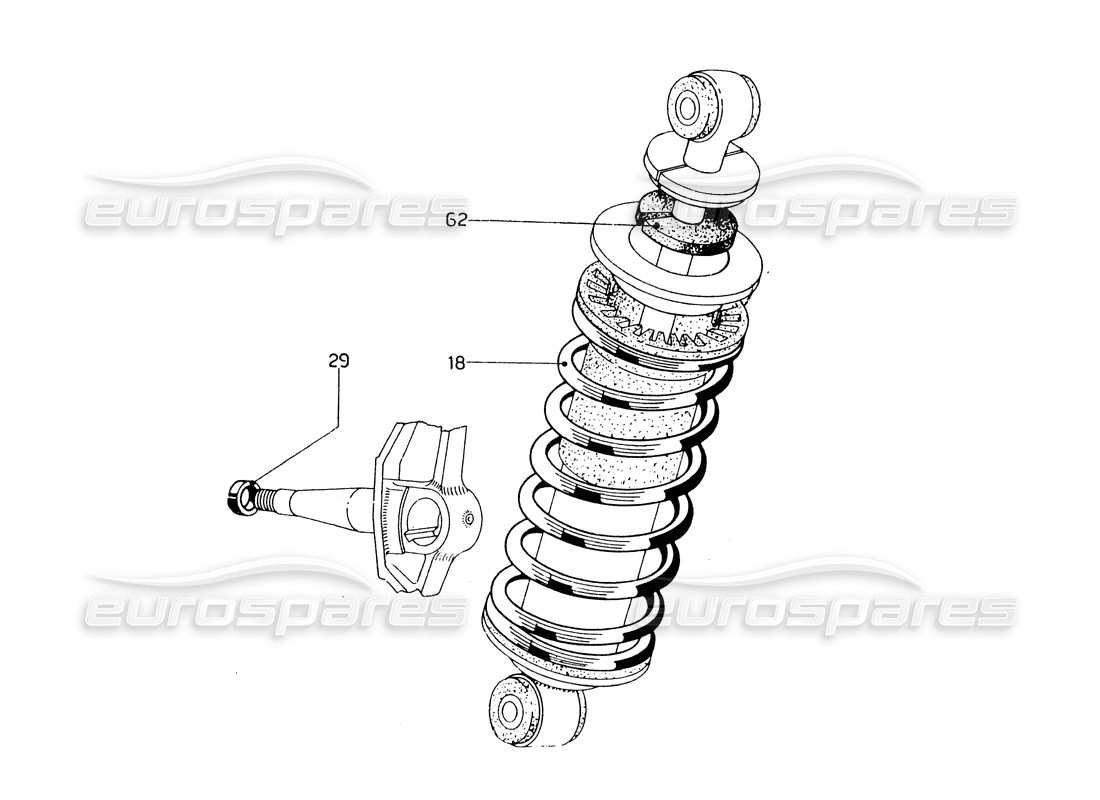 Ferrari 275 GTB/GTS 2 cam Suspension avant - modèles LHD Schéma des pièces