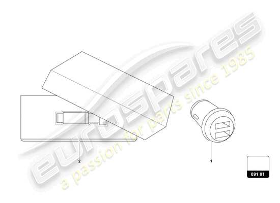 a part diagram from the Lamborghini Urus Performante (Accessories) parts catalogue
