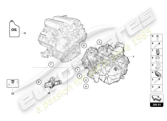 a part diagram from the Lamborghini Evo Coupe 2WD (2023) parts catalogue