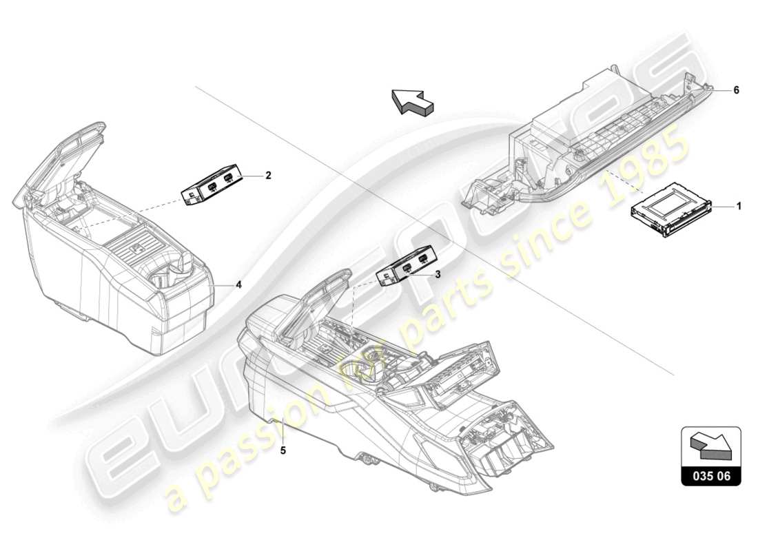 Lamborghini Urus (2021) CONNEXION POUR SOURCES AUDIO EXTERNES Diagramme de pièce