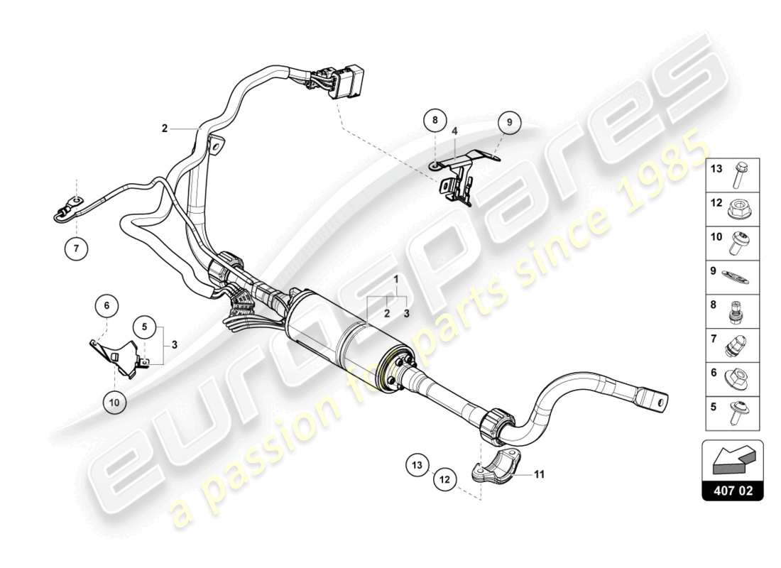 Lamborghini Urus (2019) BARRE ANTI-ROULEMENT Diagramme de pièce