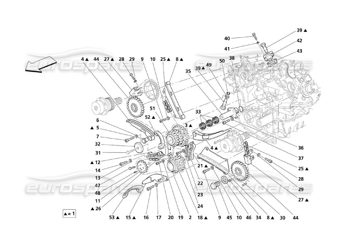 Maserati QTP. (2003) 4.2 Horaire Diagramme de pièce