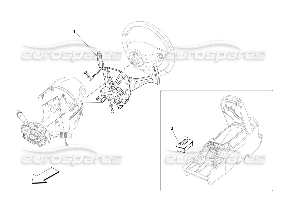 Maserati QTP. (2003) 4.2 Commandes du conducteur pour F1 boîte de vitesses Diagramme de pièce