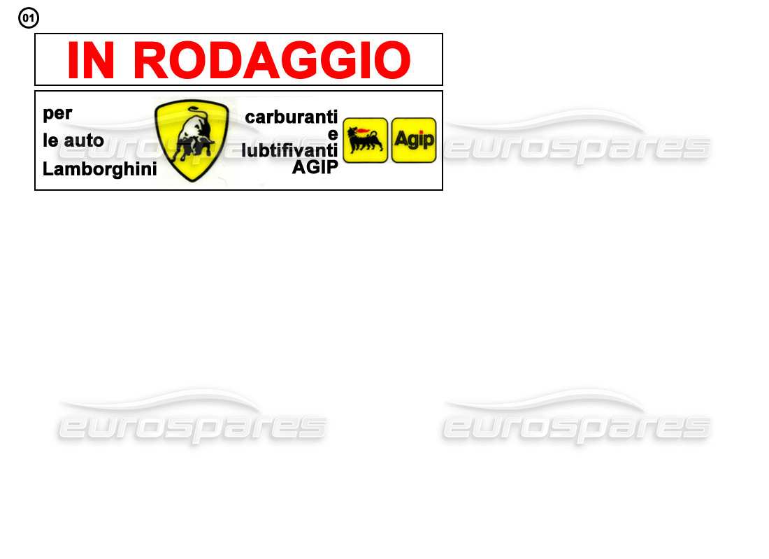 Lamborghini Miscellaneous Lamborghini Autocollants - Autocollants pour fenêtres Diagramme de pièce