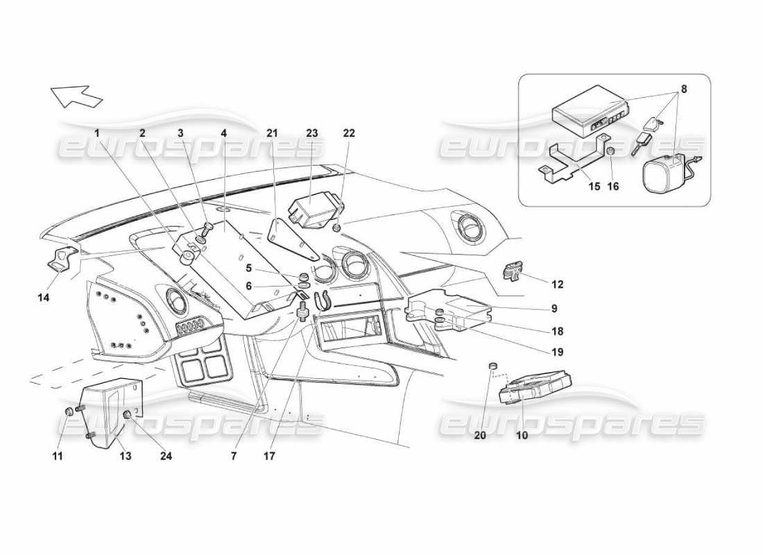 Lamborghini Murcielago LP670 Système électrique Diagramme de pièce