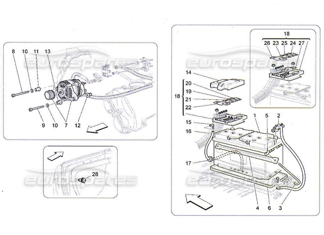 Maserati QTP. (2010) 4.2 production et accumulation d'énergie Diagramme de pièce