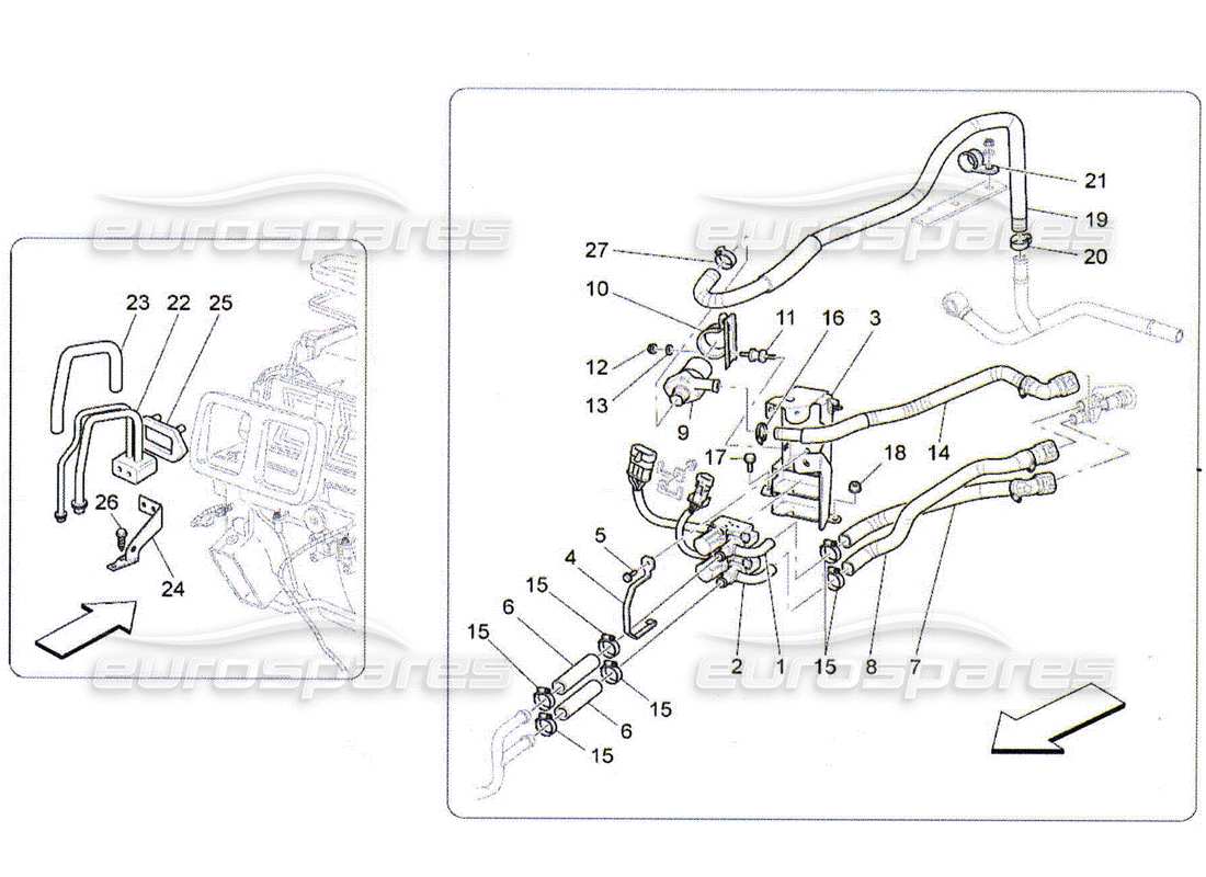 Maserati QTP. (2010) 4.2 Unité A c : dispositifs du compartiment moteur Diagramme de pièce