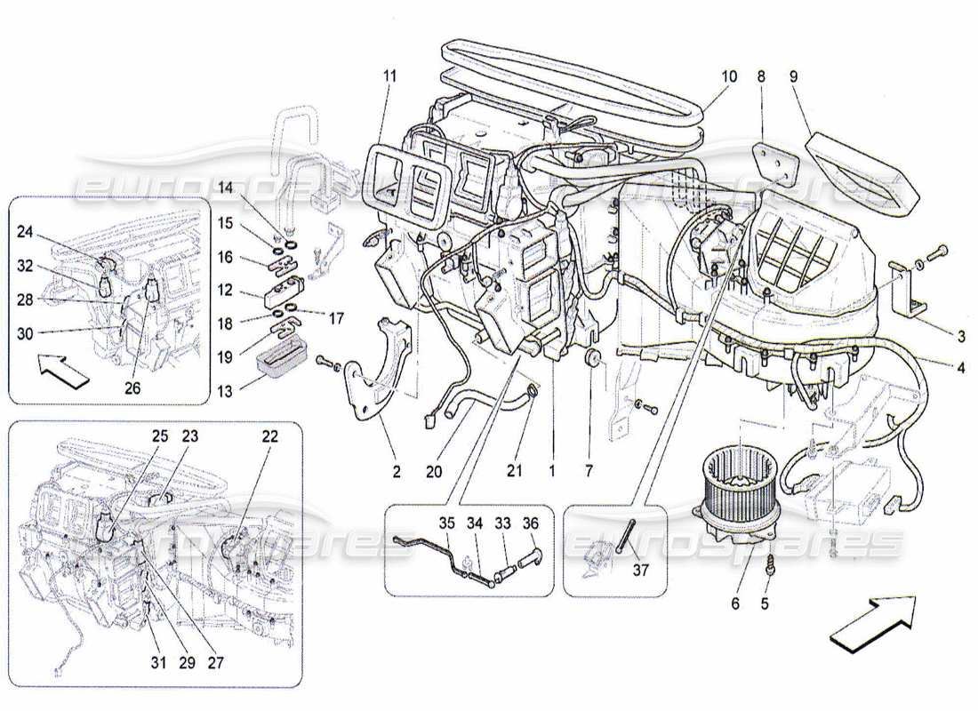 Maserati QTP. (2010) 4.2 Unité A c : périphériques de tableau de bord Diagramme de pièce
