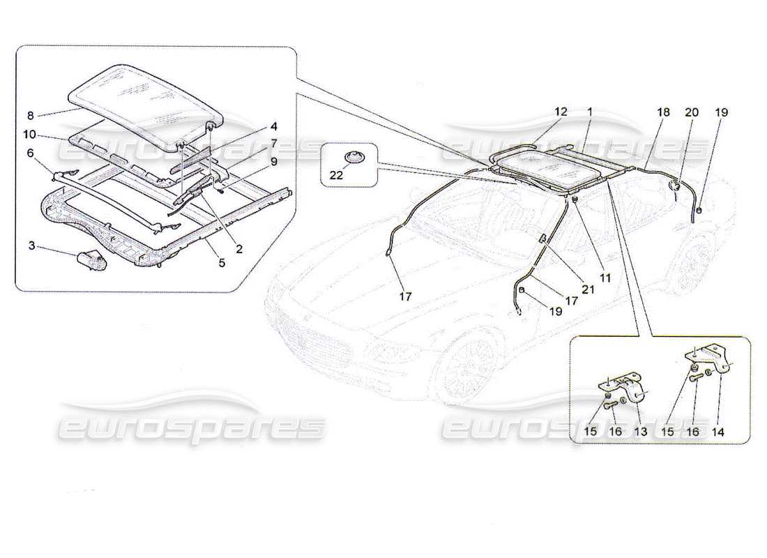 Maserati QTP. (2010) 4.2 toit ouvrant Diagramme de pièce