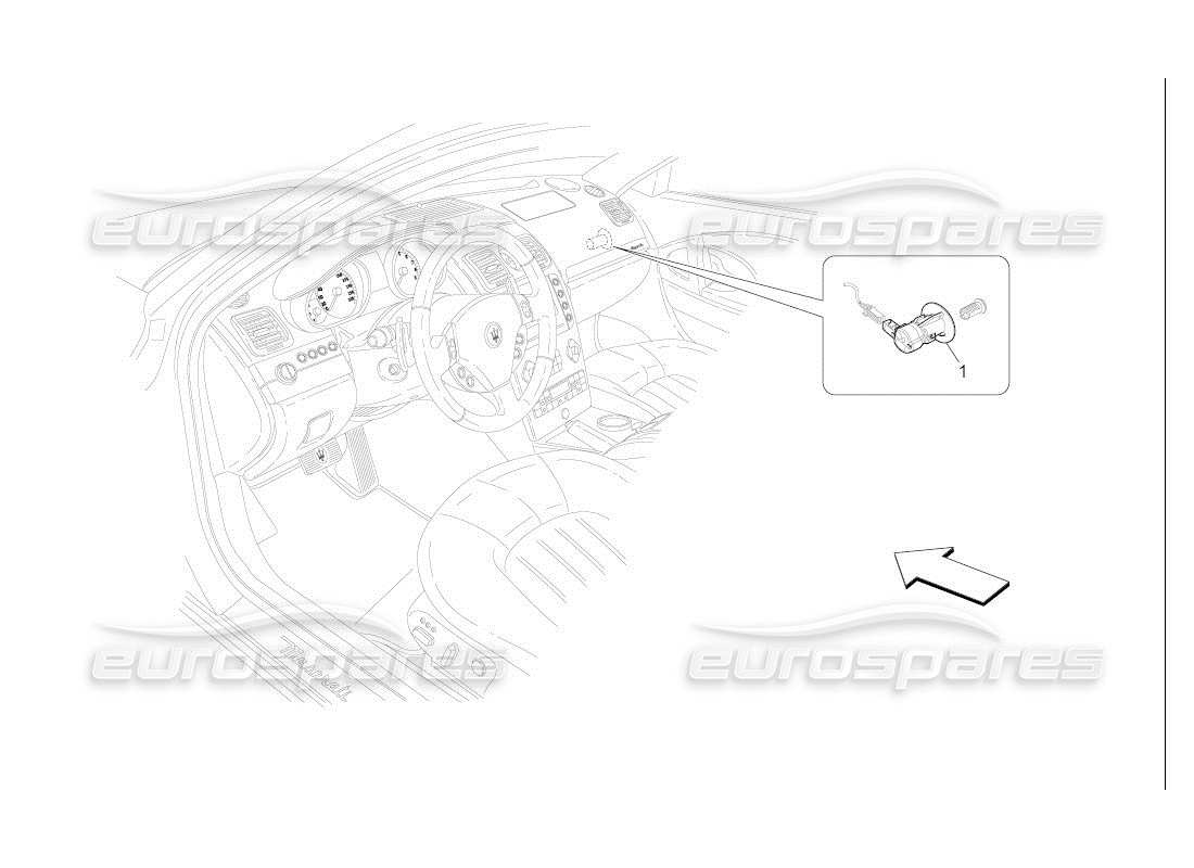 Maserati QTP. (2007) 4.2 auto Passenger's Airbag-deactivation Diagramme de pièce