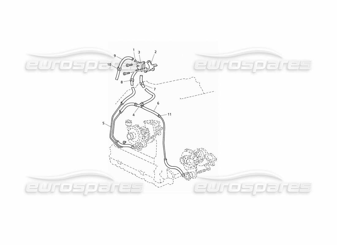 Maserati QTP V6 Evoluzione Système de contrôle de suralimentation Schéma des pièces
