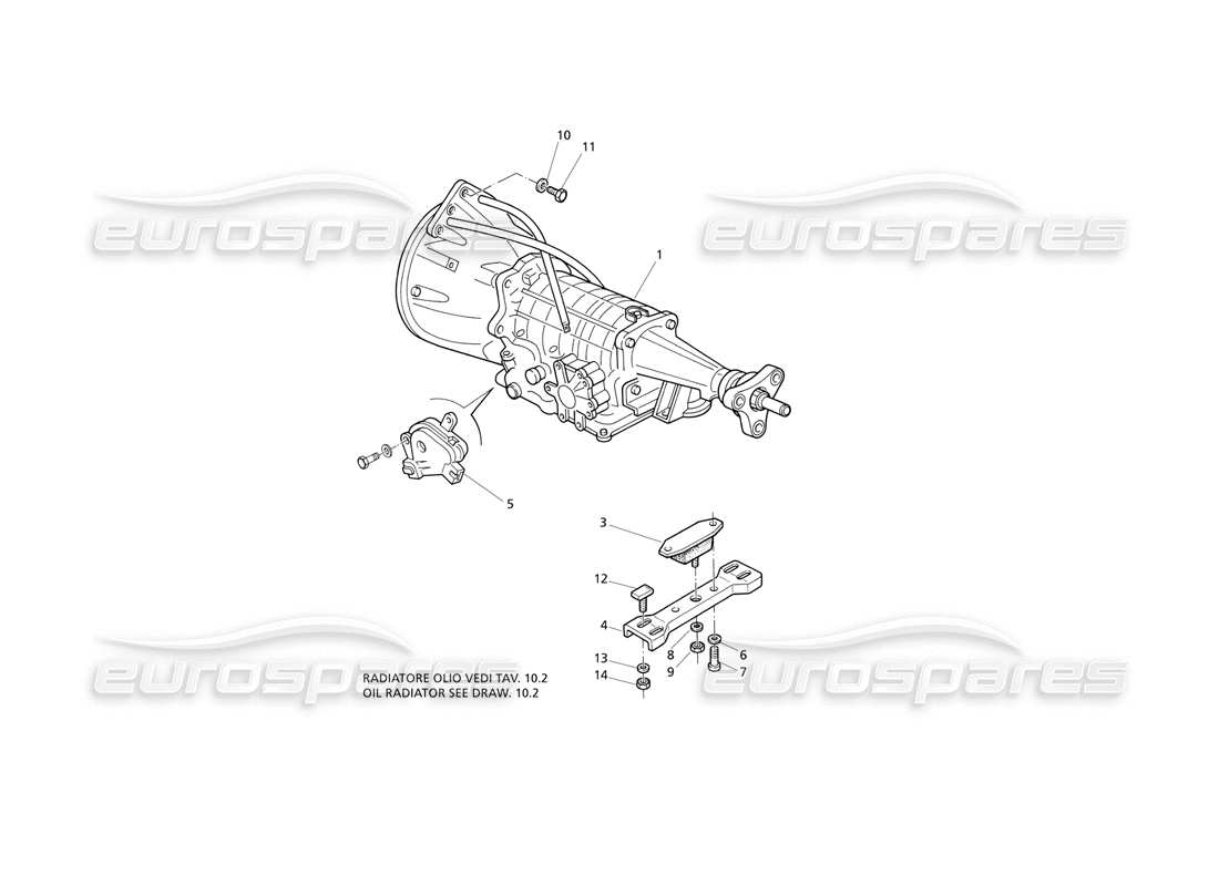 Maserati QTP V6 Evoluzione Transmission automatique Diagramme de pièce