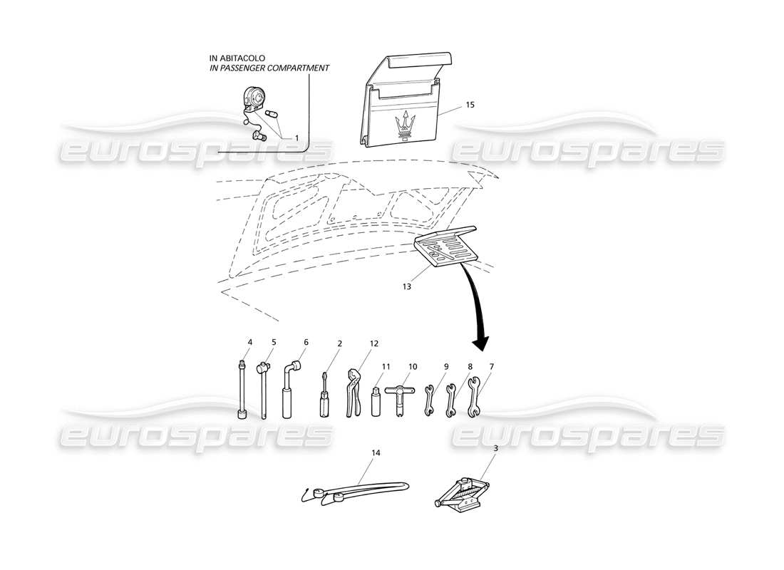 Maserati QTP V6 Evoluzione Outils Diagramme de pièce