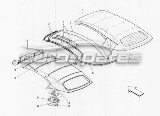 a part diagram from the Maserati GranCabrio MC Centenario parts catalogue