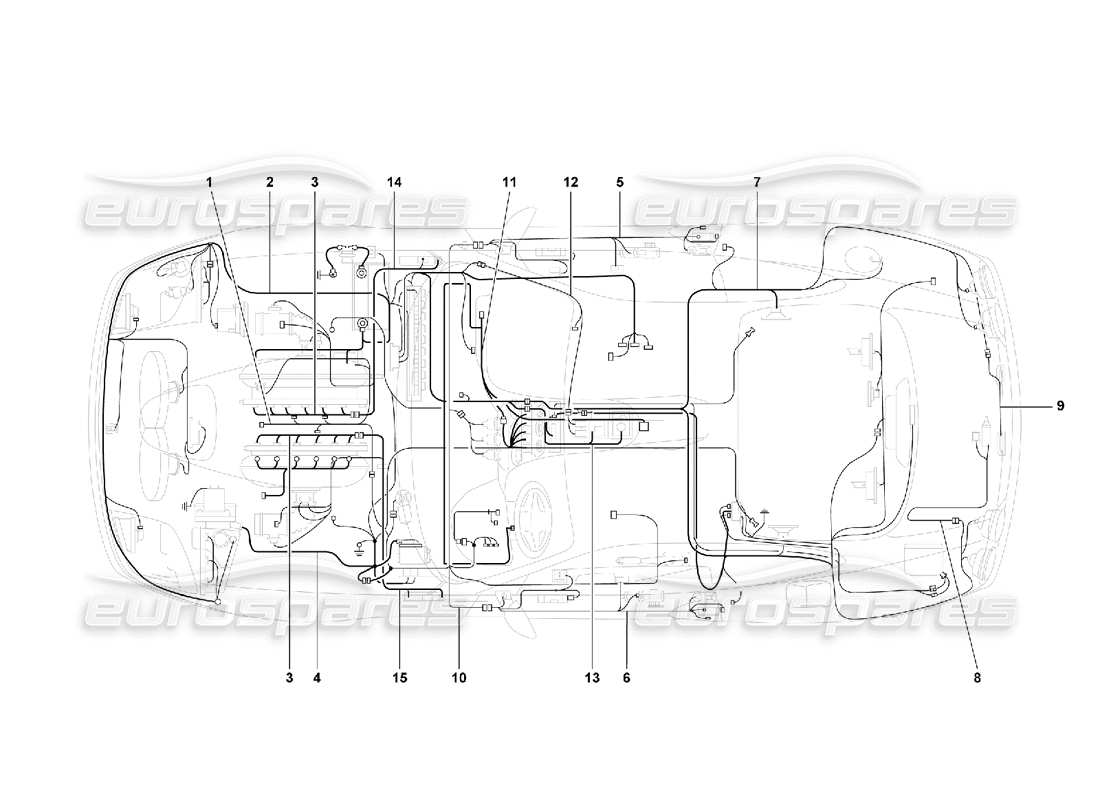 Ferrari 550 Maranello Système électrique Diagramme de pièce
