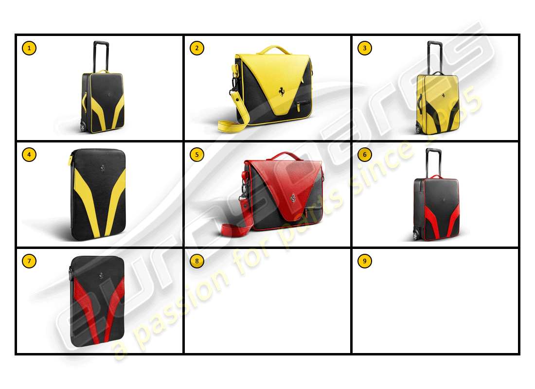 Ferrari California (Accessoires) Équipement - Bagages CarFit Schéma des pièces