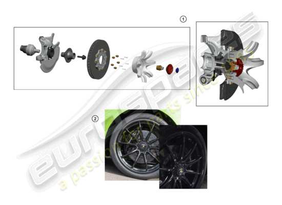 a part diagram from the Lamborghini Huracan LP610-4 Spider (accessories) parts catalogue