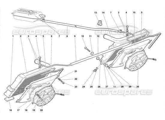 a part diagram from the Lamborghini Diablo SV (1998) parts catalogue