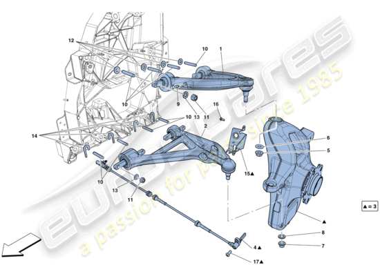 a part diagram from the Ferrari F12 Berlinetta (RHD) parts catalogue