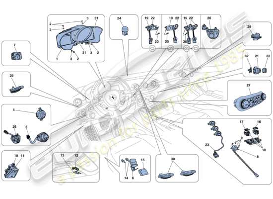 a part diagram from the Ferrari F12 Berlinetta (USA) parts catalogue