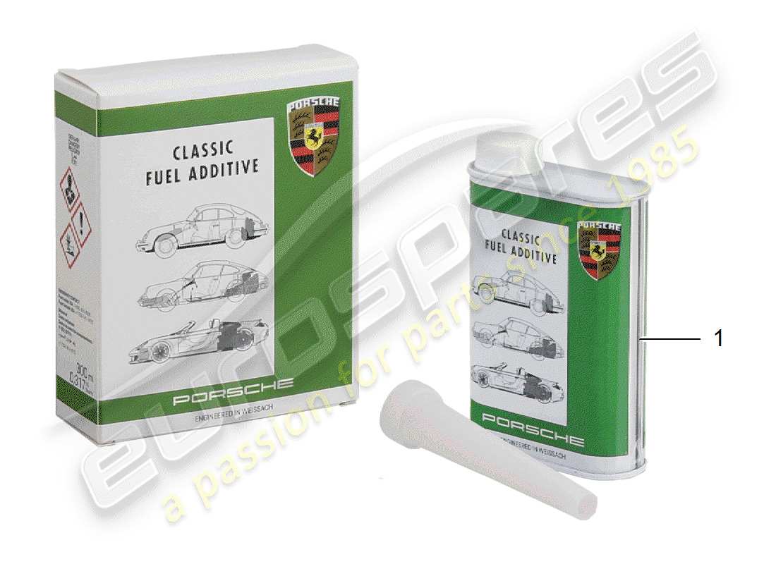 Porsche Classic accessories (1950) PORSCHE CLASSIC - ADDITIF - POUR CARBURANT Diagramme de pièce