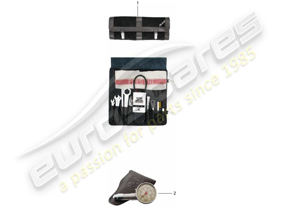 Porsche Classic accessories (1962) outil Schéma des pièces