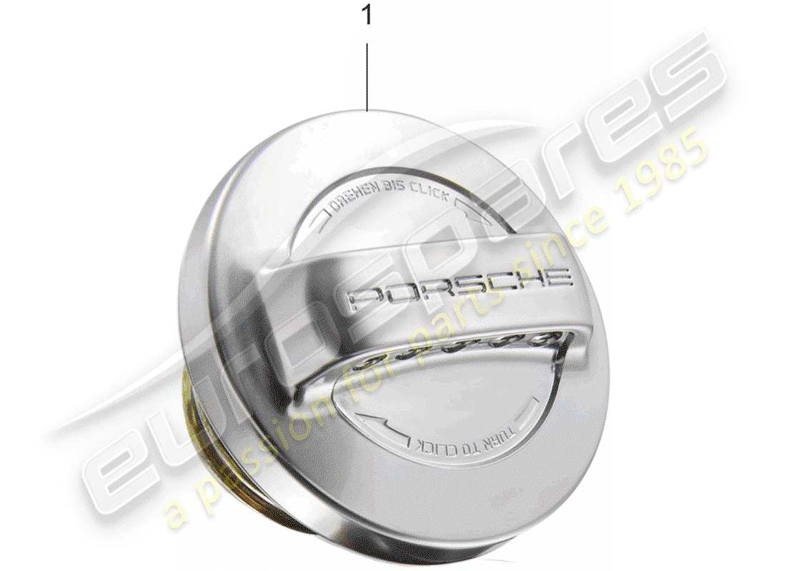 Porsche Classic accessories (2007) BOUCHON DE RÉSERVOIR DE CARBURANT - LOOK ALUMINIUM Diagramme de pièce