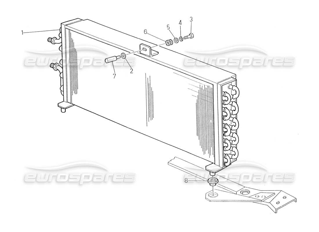 Maserati Karif 2.8 Diagramme des pièces du condensateur (après modification)