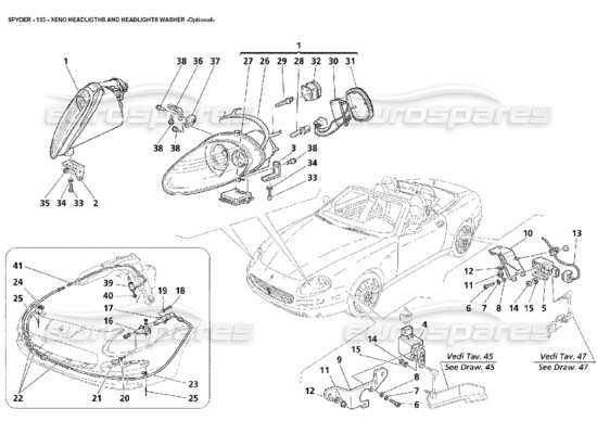 a part diagram from the Maserati 4200 Spyder (2002) parts catalogue