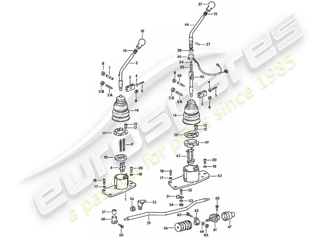 Porsche 911 (1978) Contrôle des transmissions Diagramme de pièce