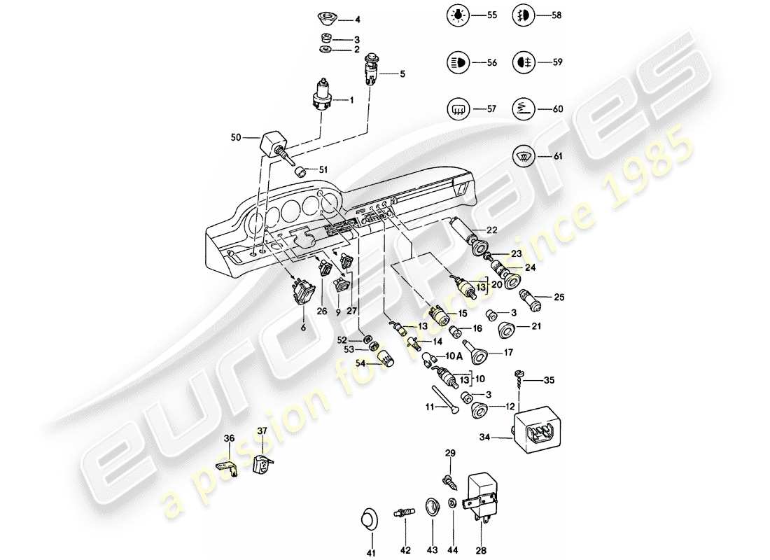 Porsche 911 (1978) INTERRUPTEUR - RELAIS Diagramme de pièce