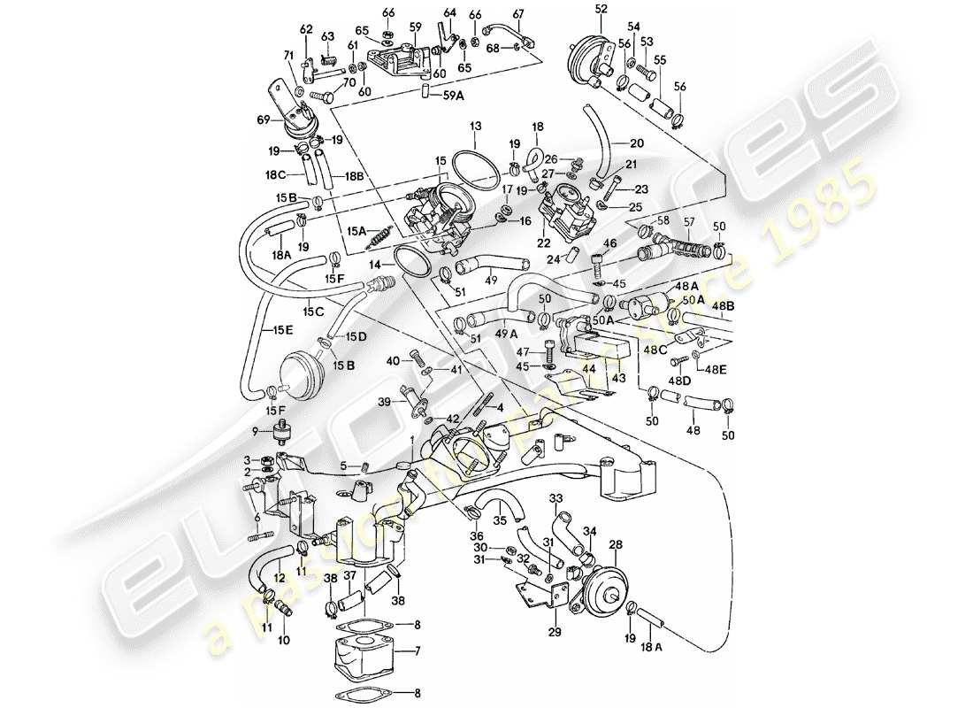 Porsche 911 (1982) K-JETRONIC-I Diagramme de pièce