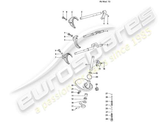 a part diagram from the Porsche 914 (1975) parts catalogue