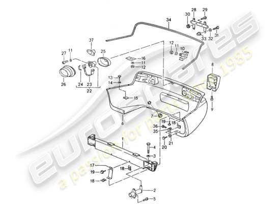 a part diagram from the Porsche 968 (1993) parts catalogue