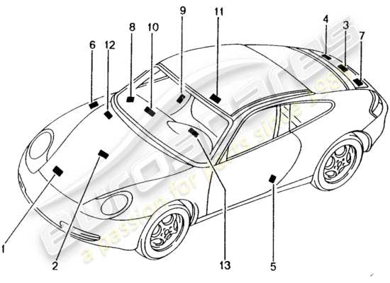 a part diagram from the Porsche 996 (2002) parts catalogue