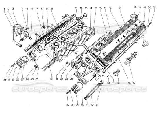a part diagram from the Lamborghini Urraco P300 parts catalogue