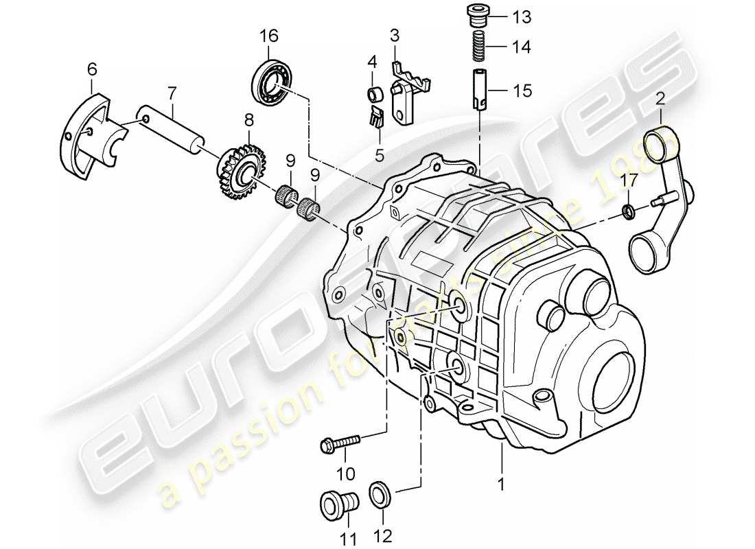 Porsche Boxster 986 (1999) carter de transmission - couvercle de transmission Diagramme de pièce