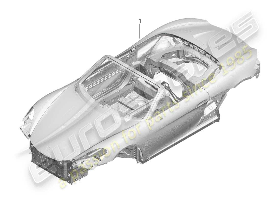 Porsche 718 Boxster (2020) CARROSSERIE Schéma des pièces