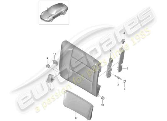 a part diagram from the Porsche 991 (2012) parts catalogue