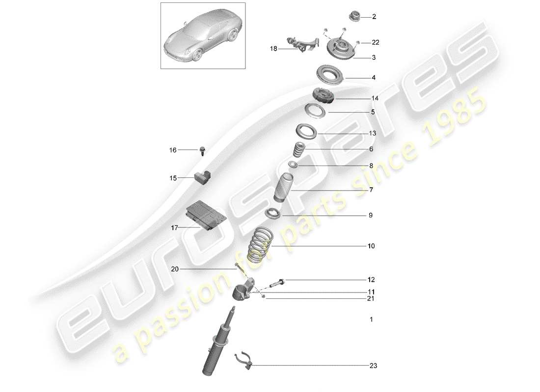 Porsche 991 (2014) AMORTISSEUR DE VIBRATIONS Diagramme de pièce