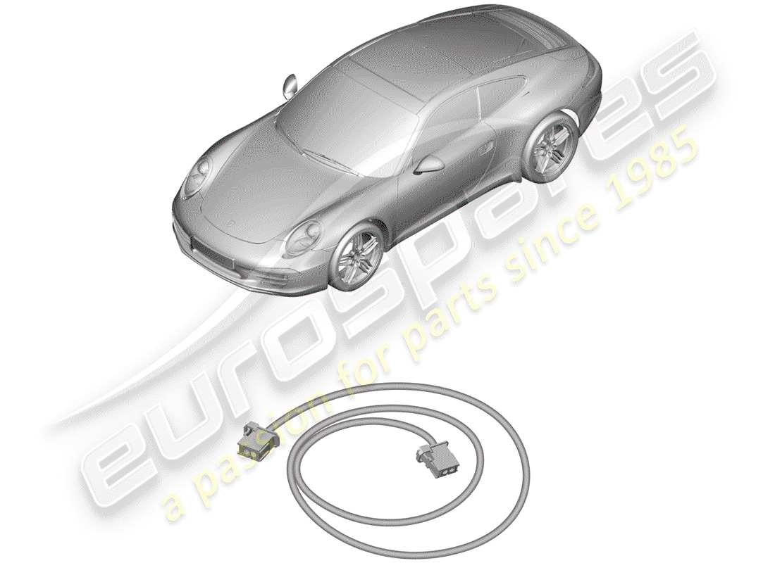 Porsche 991 (2014) fibre optique légère Diagramme de pièce