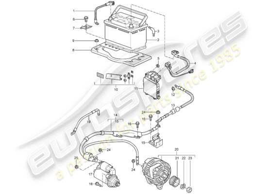 a part diagram from the Porsche 997 (2006) parts catalogue