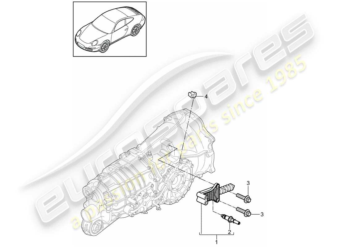 Porsche 997 Gen. 2 (2011) DÉBRAYAGE Diagramme de pièce