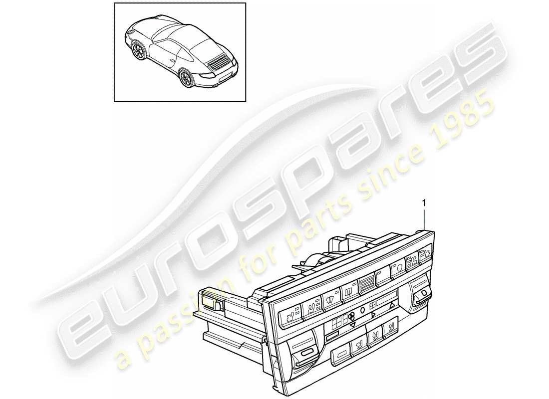 Porsche 997 Gen. 2 (2011) INTERRUPTEUR DE COMMANDE Diagramme de pièce