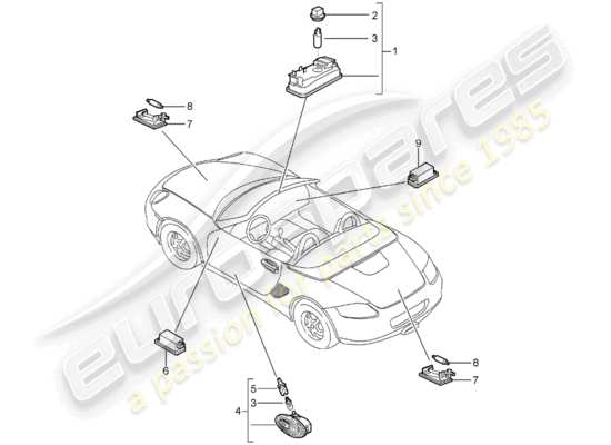 a part diagram from the Porsche Boxster 987 (2006) parts catalogue